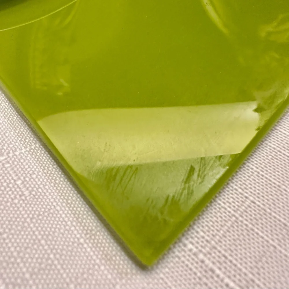 Crate&Barrel Green Glass Plate Set